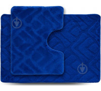 Набір килимів в ванну кімнату Dariana Економ "Геометрія" 55*80+55*42 (2шт.) (синій)