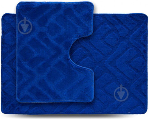 Набір килимів в ванну кімнату Dariana Економ "Геометрія" 55*80+55*42 (2шт.) (синій)