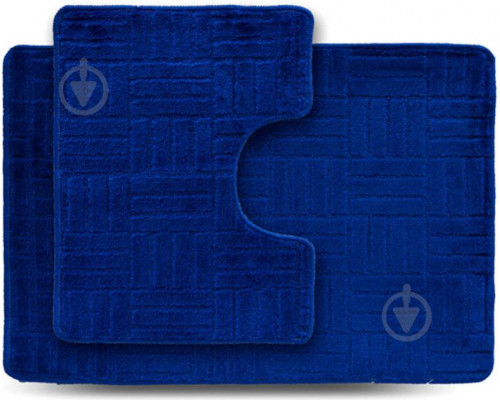 Набір килимів в ванну кімнату Dariana Економ "Макраме" 55*80+55*42 (2шт.) (синій)