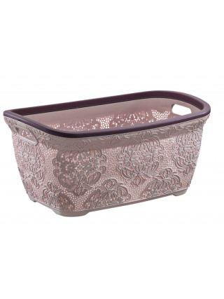 Корзина для білизни LACE 30л, 51,5*35,5*25,5 см  (пудра)*12