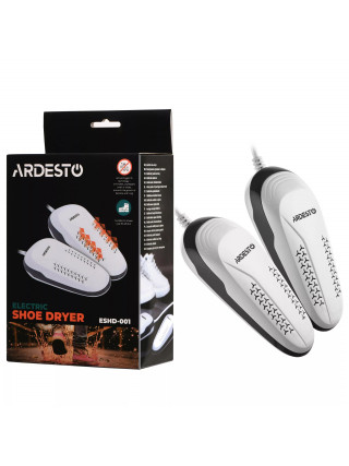 Сушарка для взуття електрична Ardesto, потужність 10Вт, функція озонування, білий+сірий