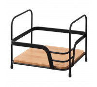 Полиця Ardesto Minimalism 1-ярусна 16х15.5х13.5см, метал, бамбук, чорний