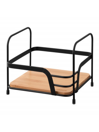 Полиця Ardesto Minimalism 1-ярусна 16х15.5х13.5см, метал, бамбук, чорний