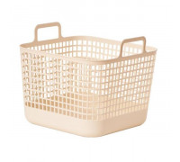 Кошик для зберігання Ardesto 39x37x34.5см, 34л, пластик PP, бежевий