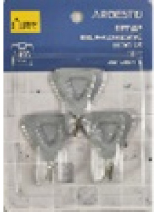 Набір гачків самоклеючих Ardesto Трикутничок 3шт, пластик, сірий