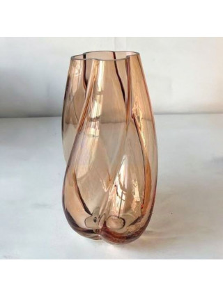 Ваза Ardesto Rosalia, 17.3x15.5х28.4см, скло, коричневий світлий
