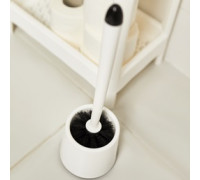 Йорж для унітазу з підставкою "Оптіма" (білий/чорний) 11.5*39.5 см