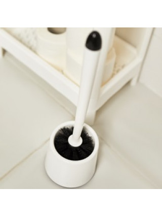 Йорж для унітазу з підставкою "Оптіма" (білий/чорний) 11.5*39.5 см