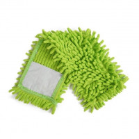 Запаска до швабри - полотера шиньйон "1000 пальців" 43*10 см Eco Fabric, локшина ЗЕЛЕНА