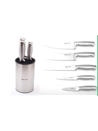 Набір ножів Krauzer в круглій колоді 23*11.2 см 7 пр.