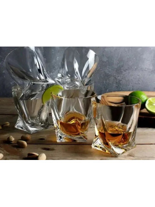 Набір склянок Bohemia Quadro 340 мл., для віскі, 6 шт.