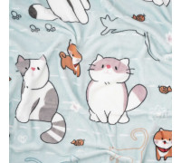 Плед ARDESTO Flannel 160х200см, 100% поліестер, милі котики