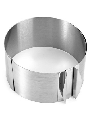 Форма розсувна для випікання та складання десертів d.16-31 см., h-12 см., з роз'ємним бортом