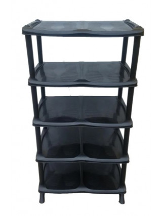 Поличка для взуття 5-ти яр. Elif Plastic 49*31.5*90.5 см чорна