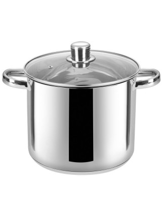 Каструля SANTAREMO 16 л., 30*23 см  циліндр, із нержавіючої сталі, скляна кришка