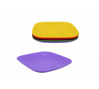 Тарілка плоска пластикова 240*240*30 мм мікс  велика